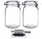 Glass Jars with Clamp Airtight Lids and Silicone Gaskets for 48oz Food Storage Canisters for Multi-Purpose Kitchen Containers